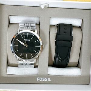Fossil BQ2466Set Luther 3H Three-Hand Interchangeable Strap Gift Set